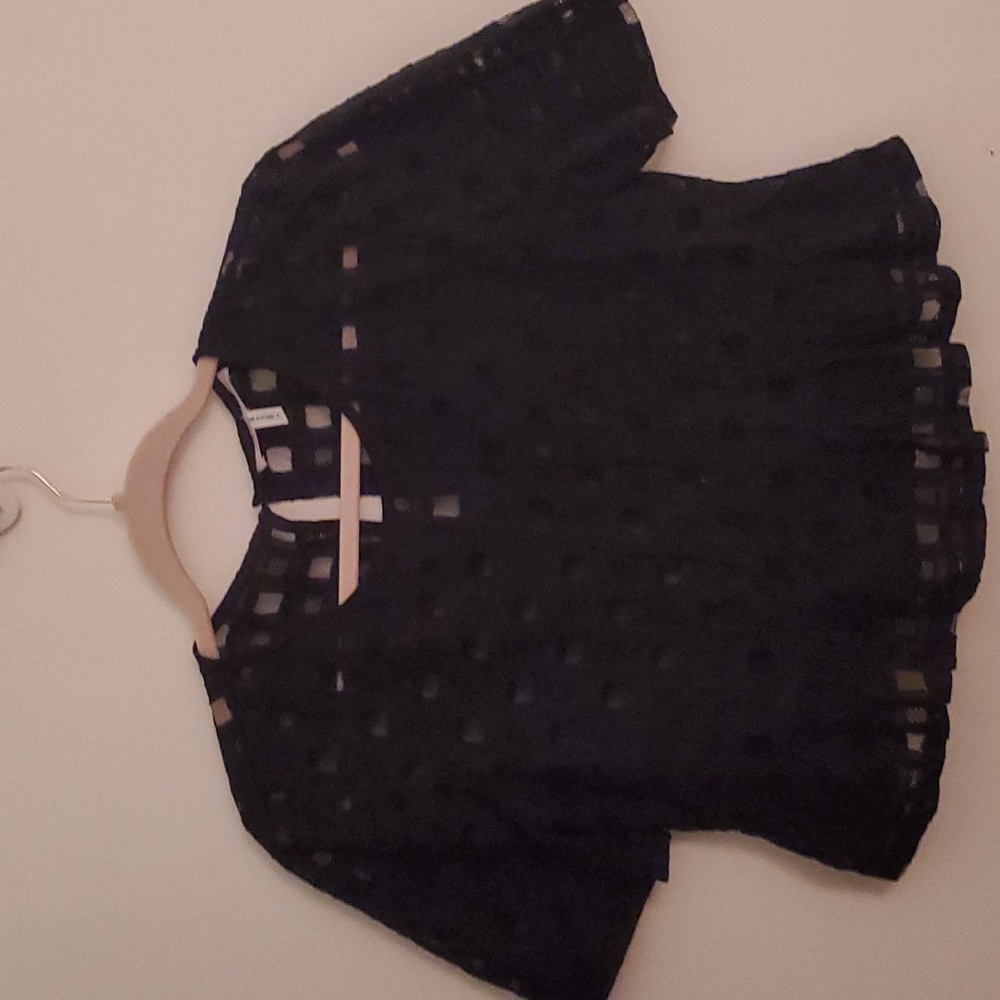 See-through BCBG black crop top